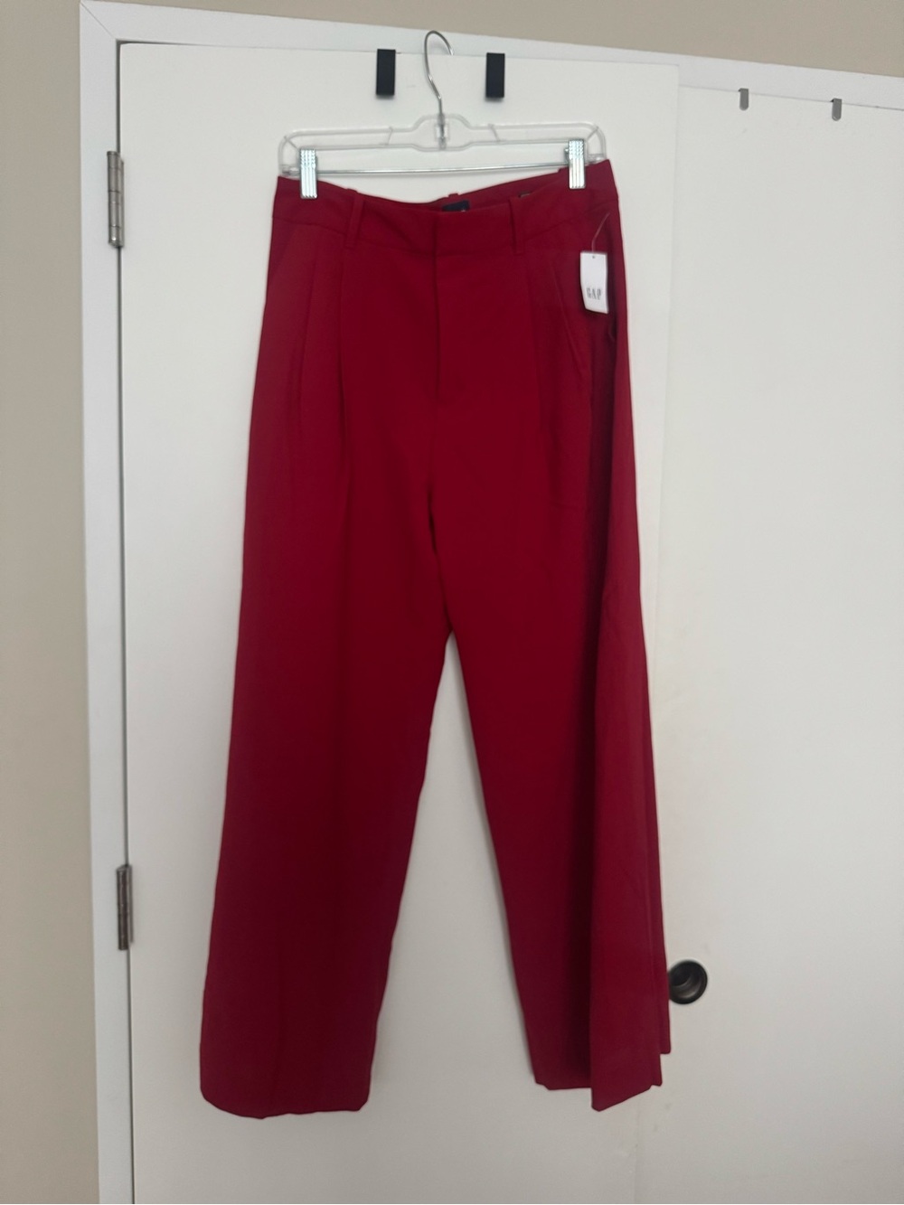 GAP Petite High Rise Straight-Leg Trousers